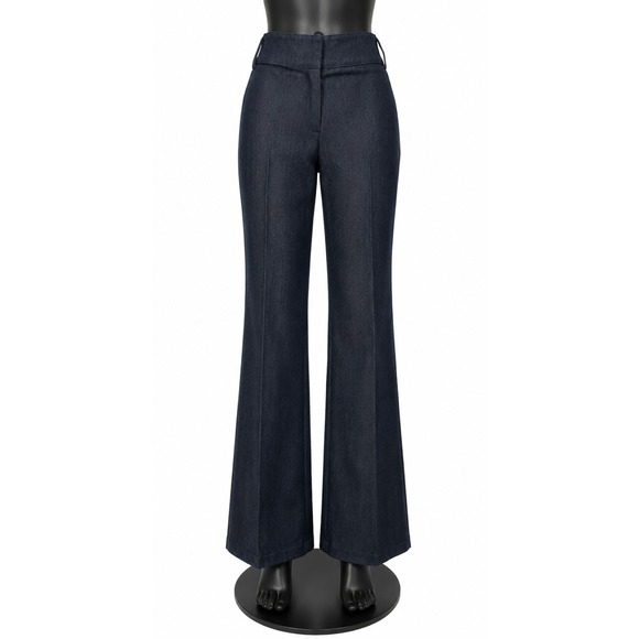 Cache Denim - Cache Womens Modern Flat Front Bootcut Jeans Size 6 Blue Dark Wash Denim Stretch